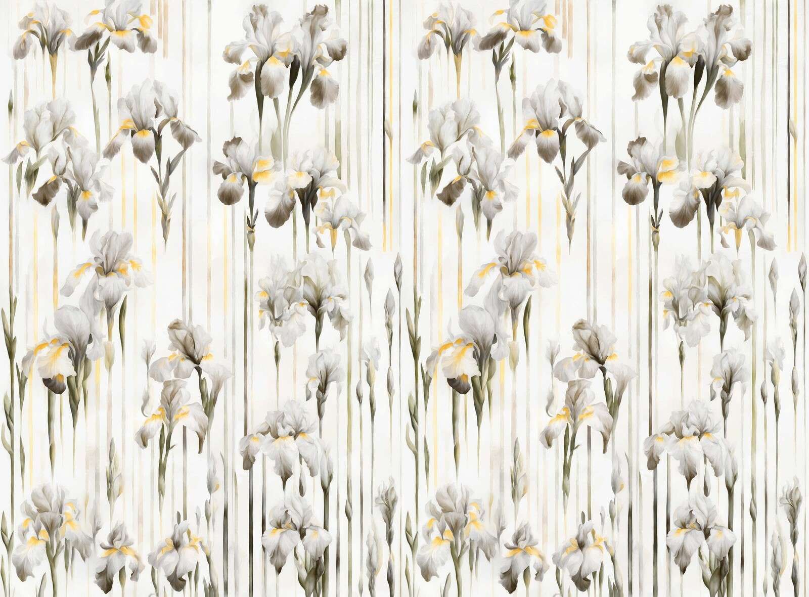 Iris und Streifen nahtlos Sepia