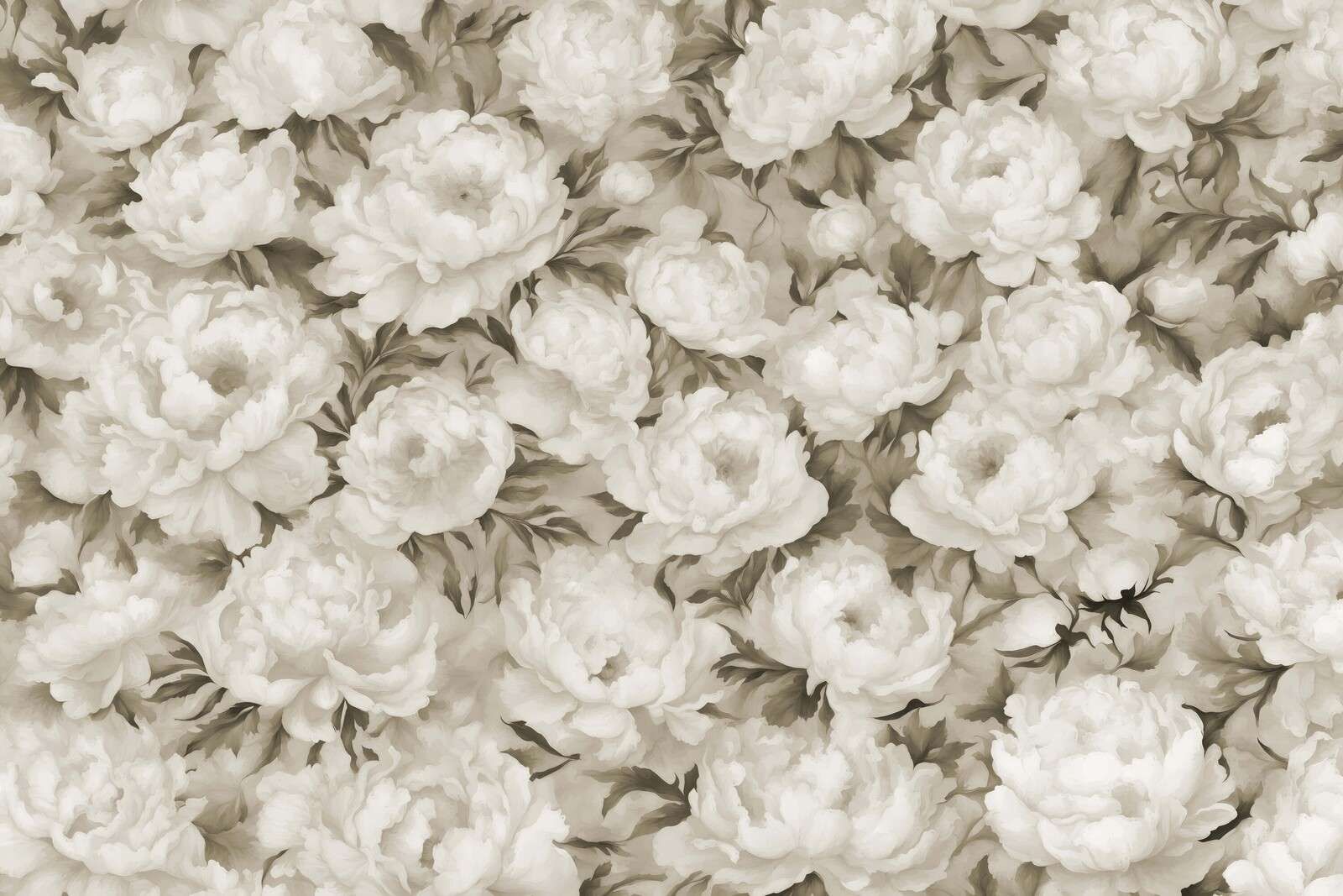 Peonies Wand Gelb