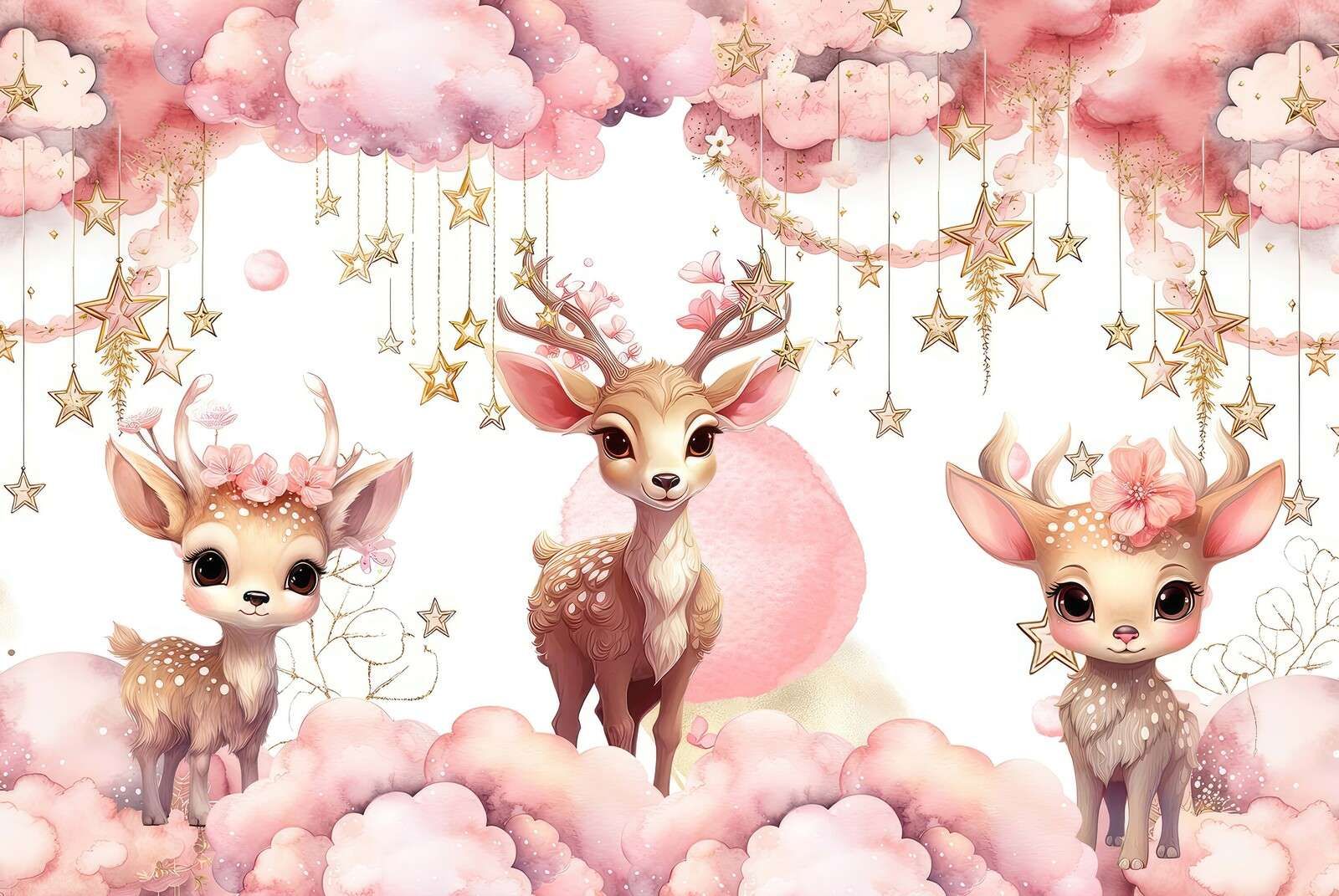 Träumendes Reh zwischen den Sternen