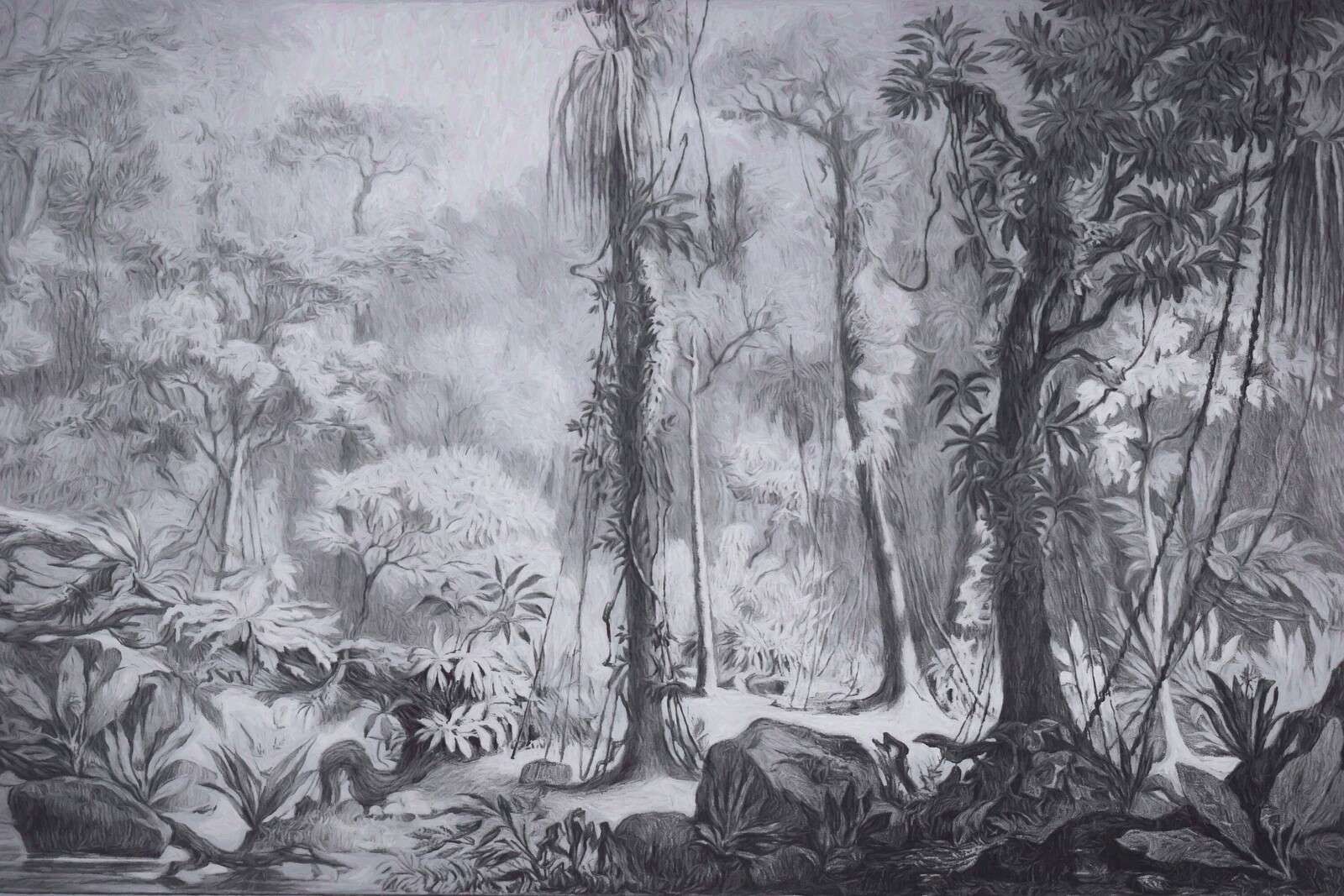 Tropischer Wald - grau