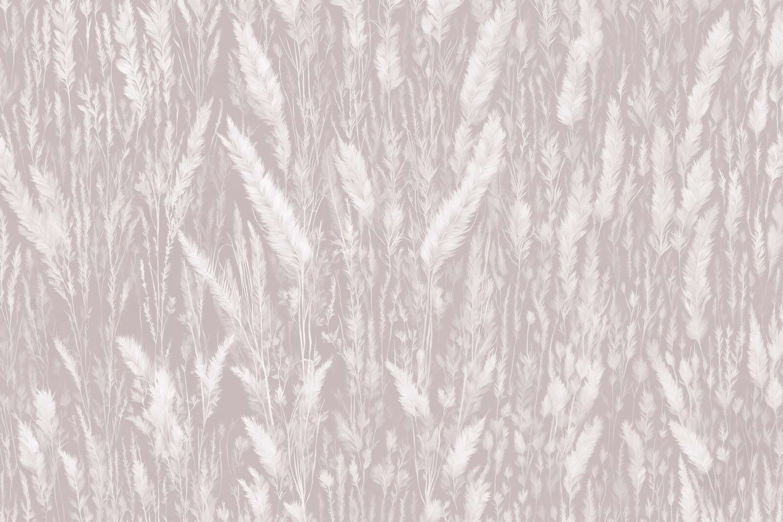 Wand von Feldgräsern - taupe