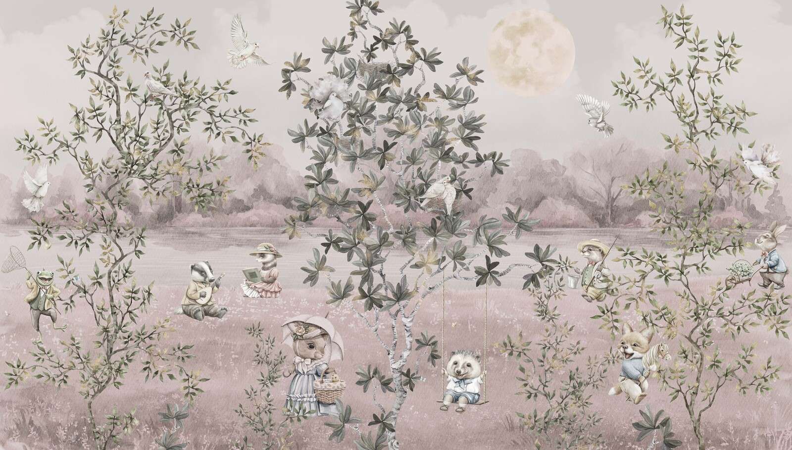 Vintage Tiere - Pink