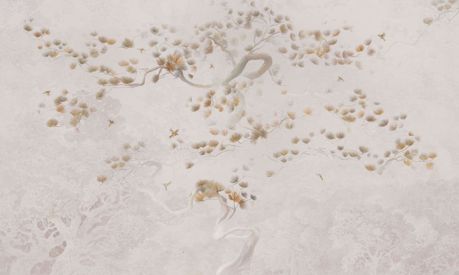 Blütenbaum Kunst - Beige