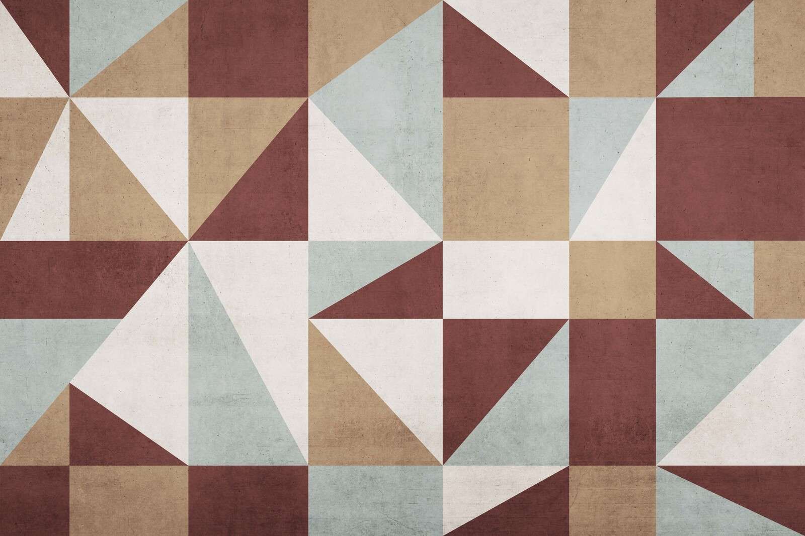 Geometrische Flächen in Retrofarben