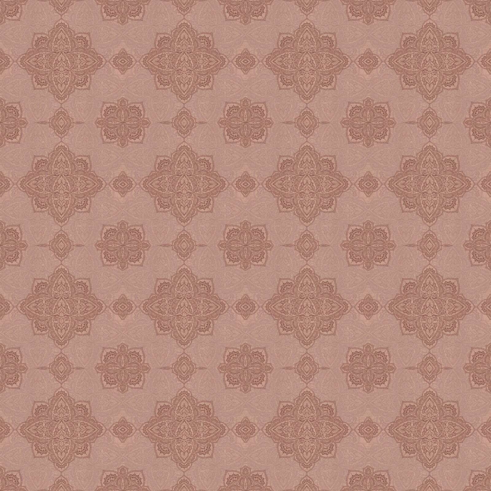 altrosa orientalisches Medaillonmuster