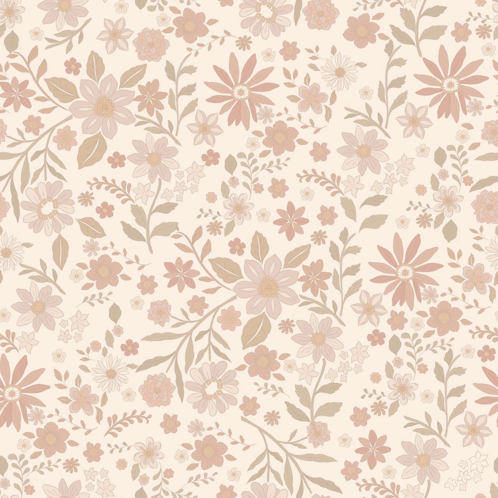 Zarte Feldblumen in Pastellfarben