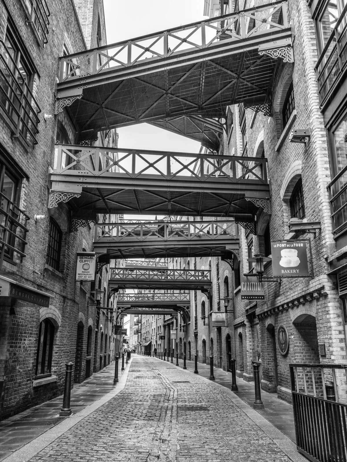 Gepflasterte Straße in London