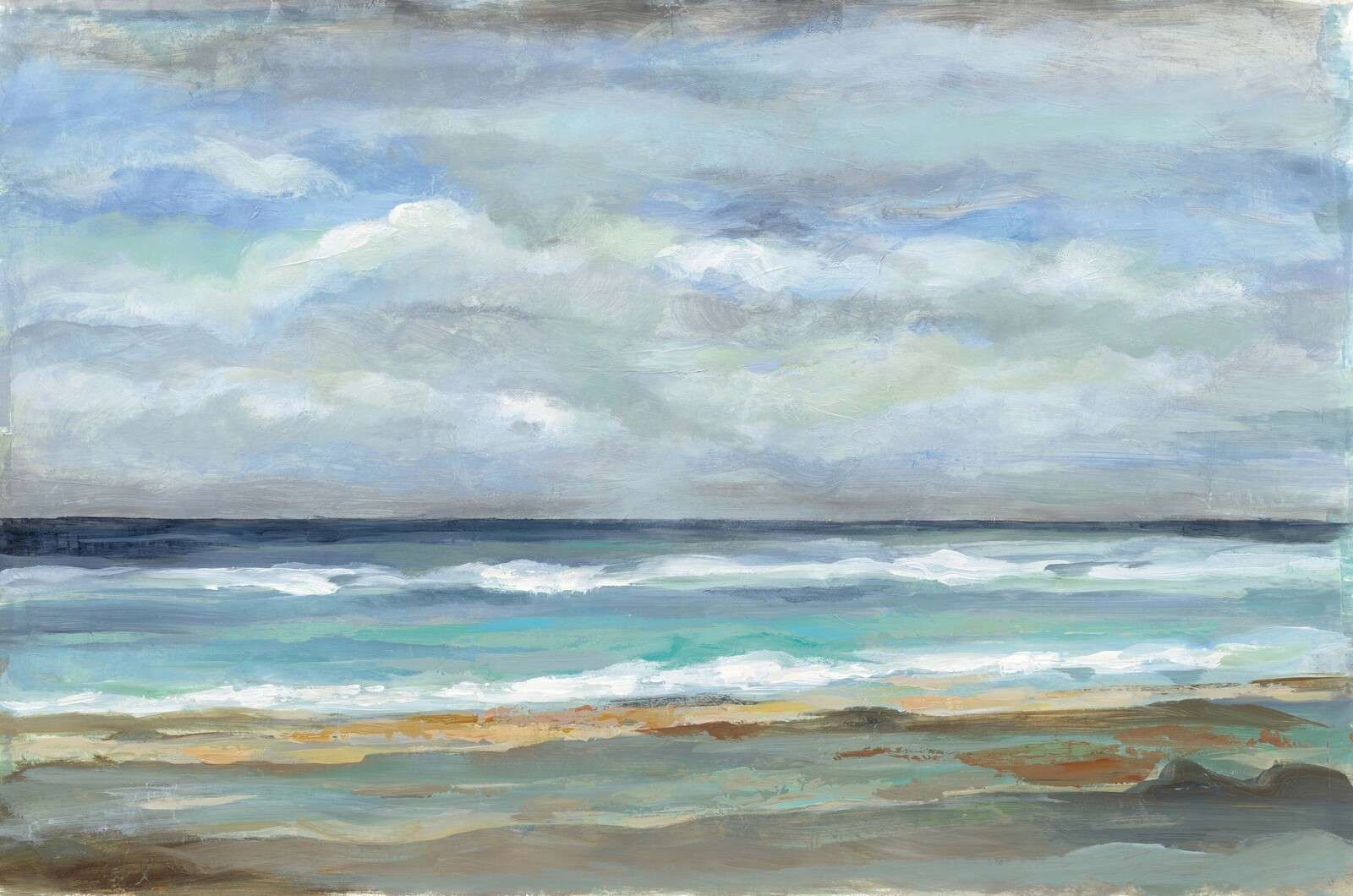 Ruhiges Meer unter Wolkenhimmel