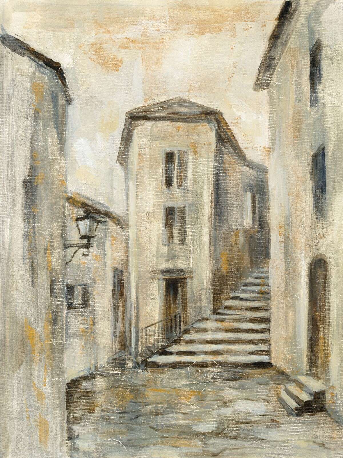 Steinstufen in einer mediterranen Gasse