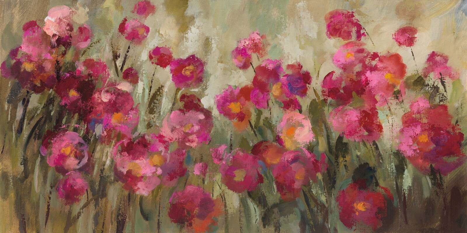 Feuerrote Blumen im Sommerglanz.