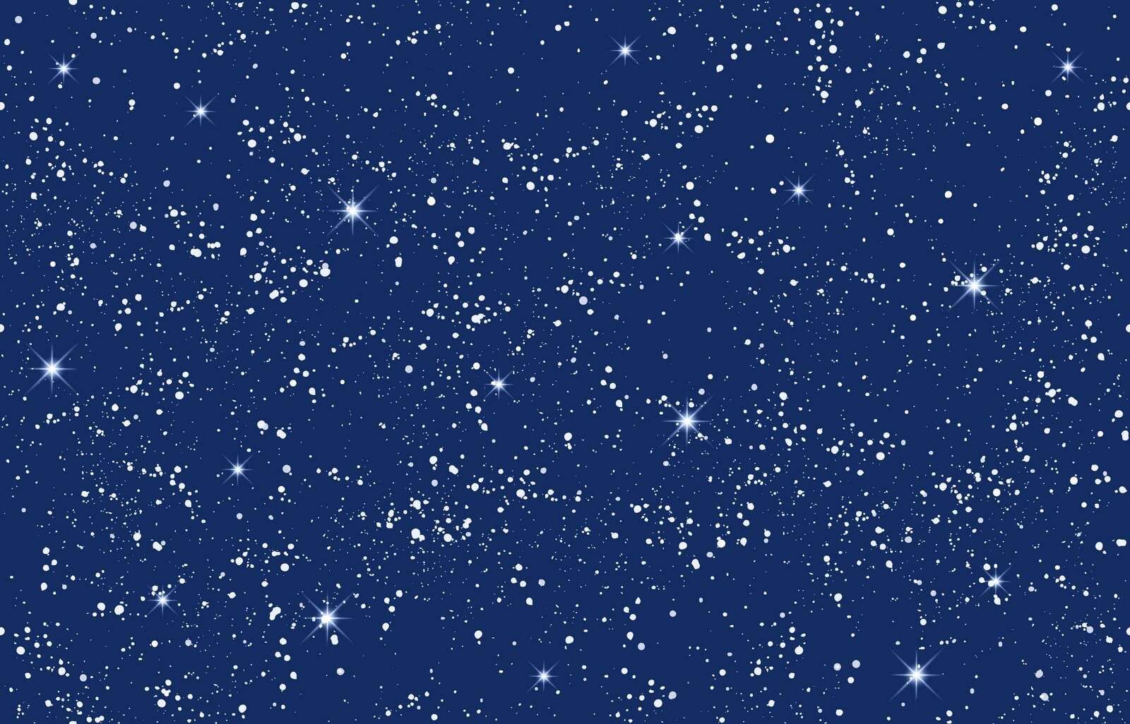 Funkelnde Sternennacht in Blau