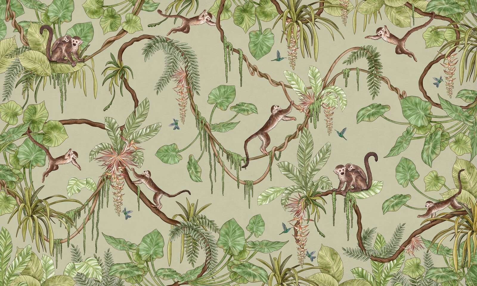 Playful Monkeys - Green