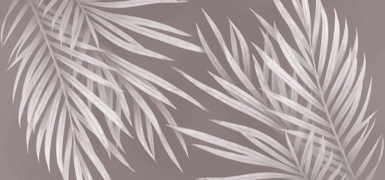 Helle Palmblätter in Taupe