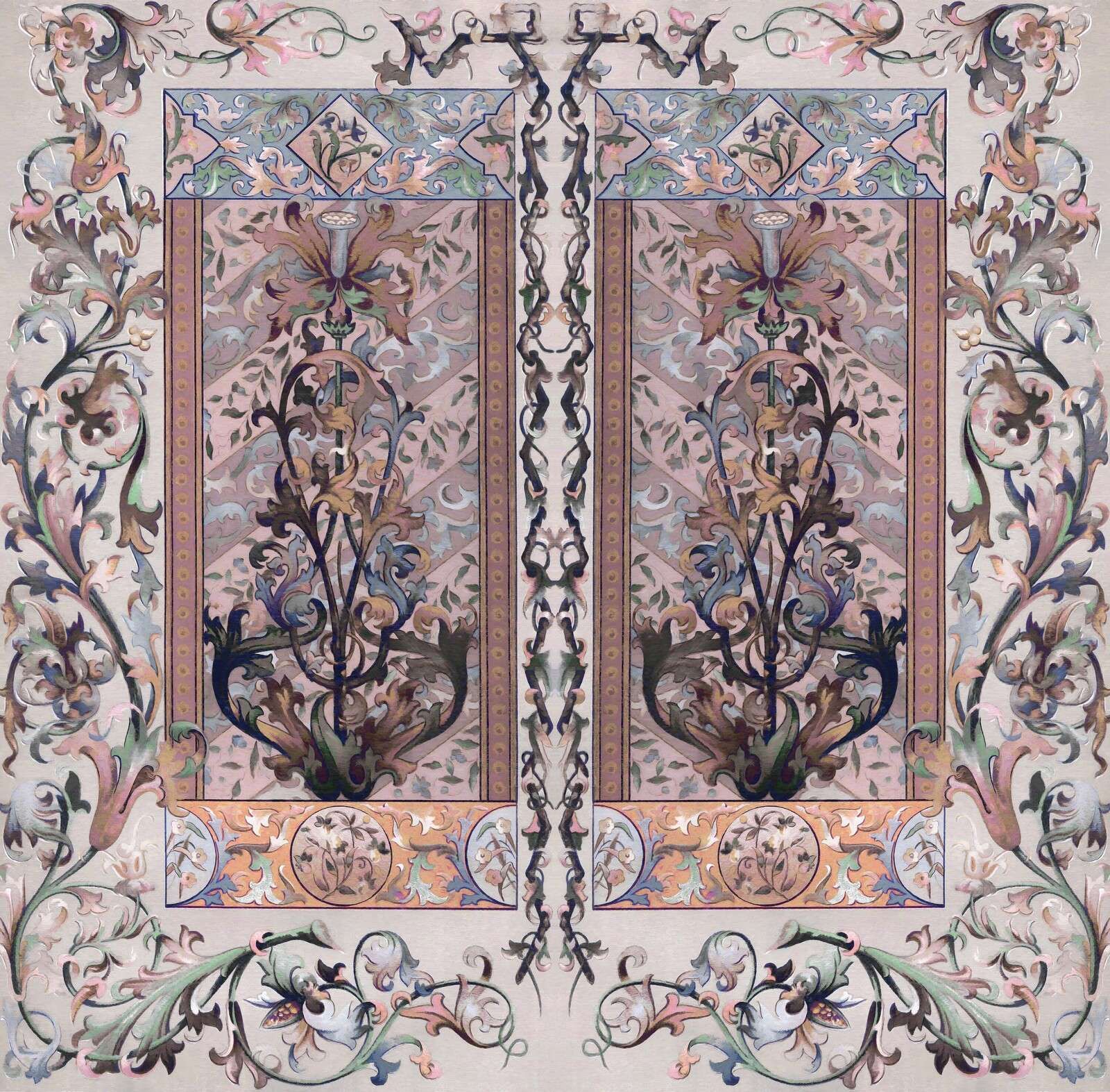 Pastellornamente im Jugendstil