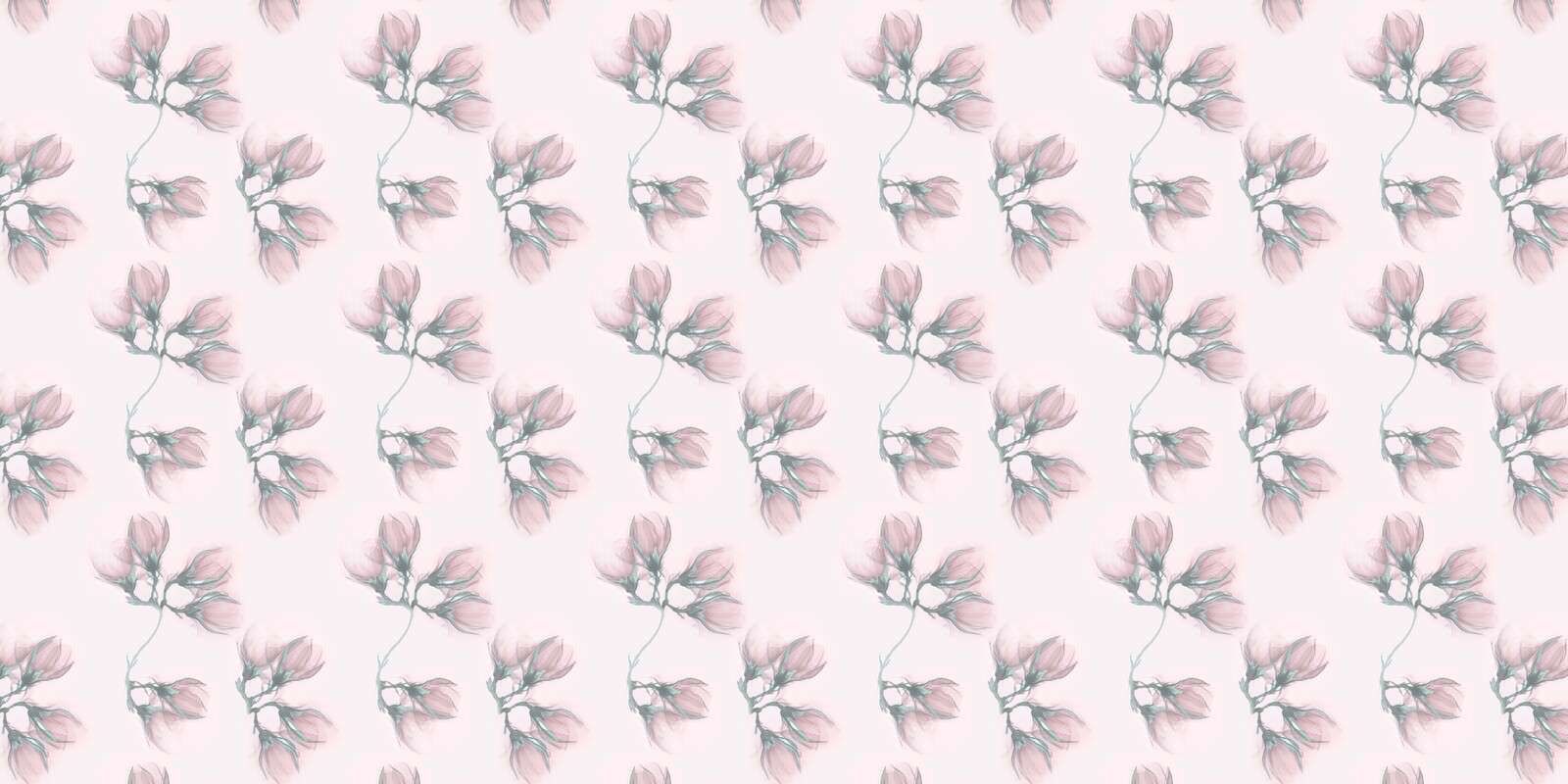 Sanfte Magnolienzweige auf Puderrosa
