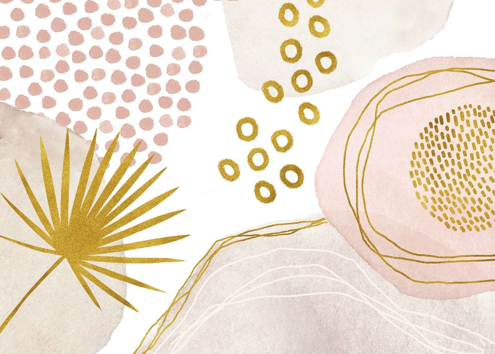 Goldener Glamour Boho tropische Vibes