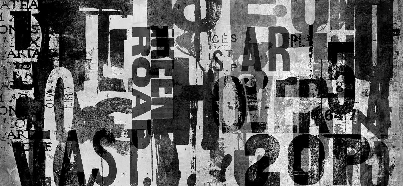 Street-Art-Typografie grau