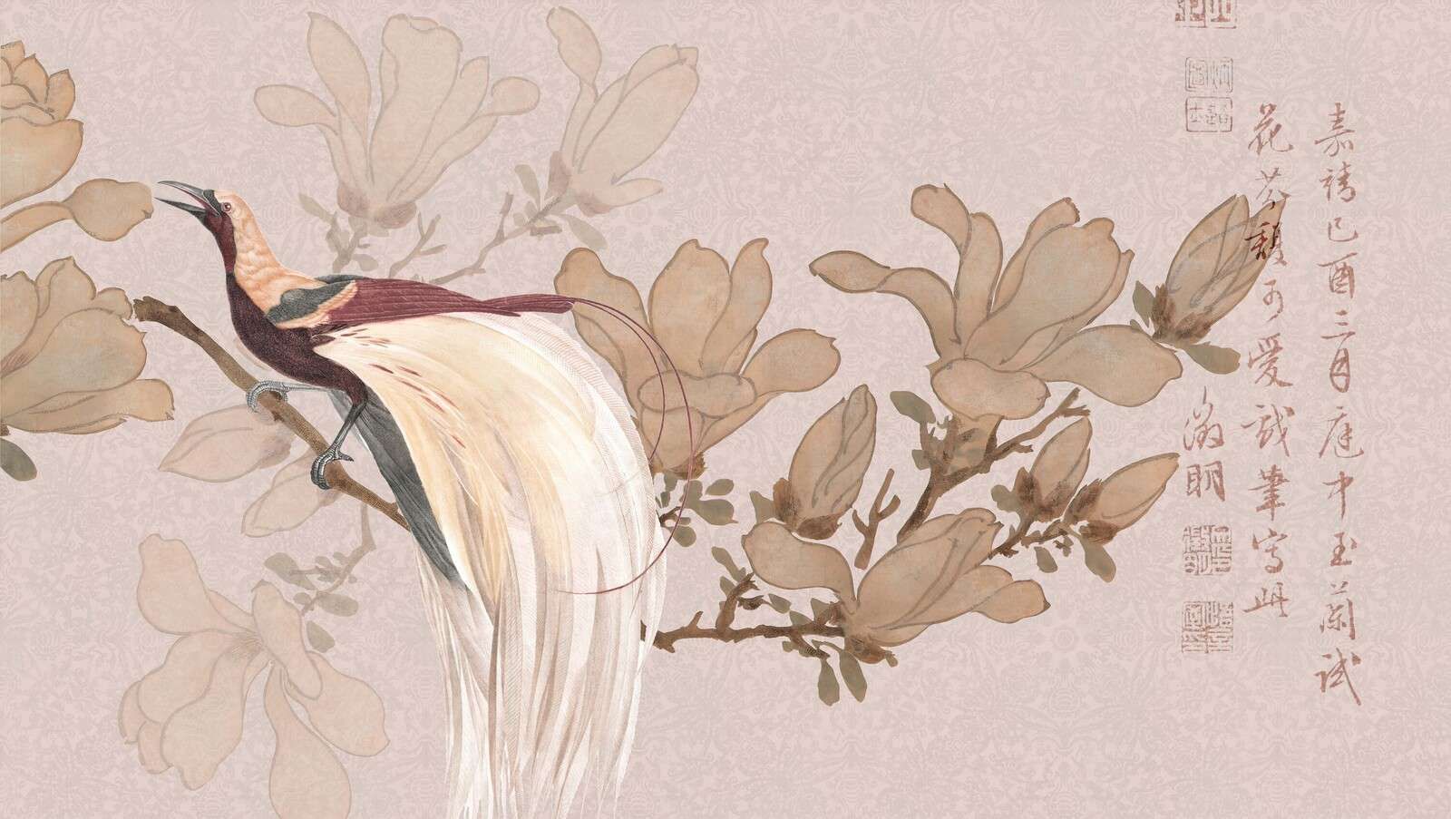 Bird of paradise chinoiserie