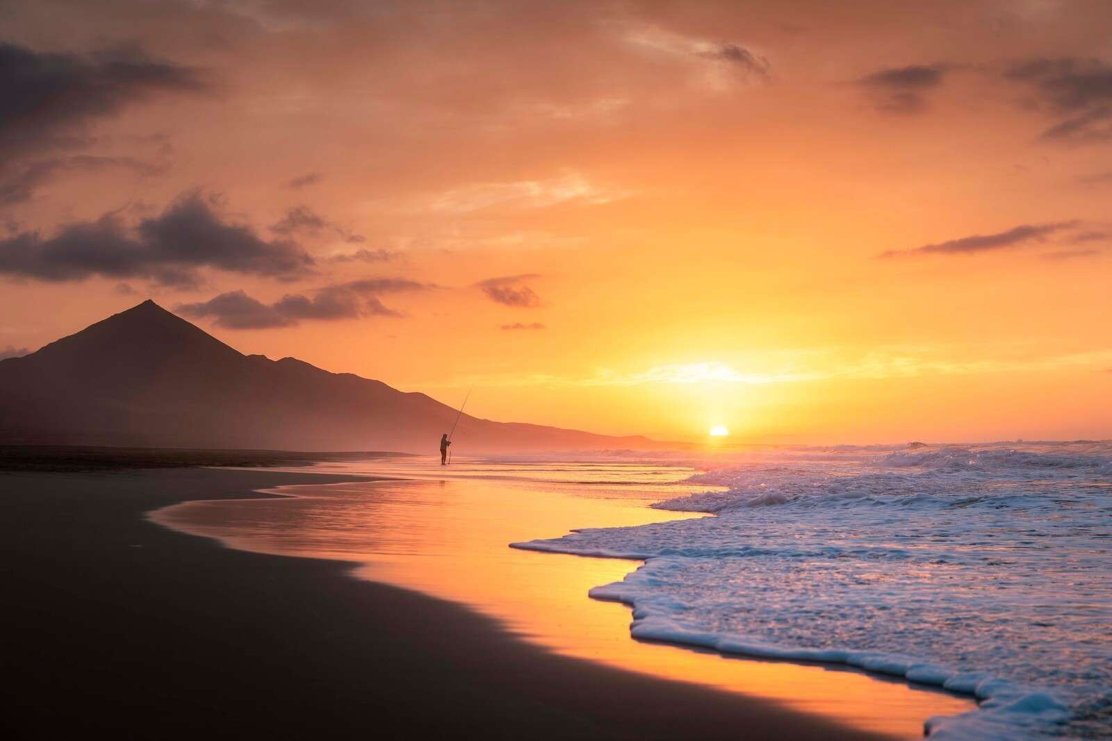 Fischerstrand bei Sonnenuntergang